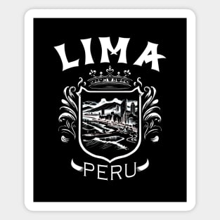 Lima Peru Artistic Shield Seascape Capital Magnet